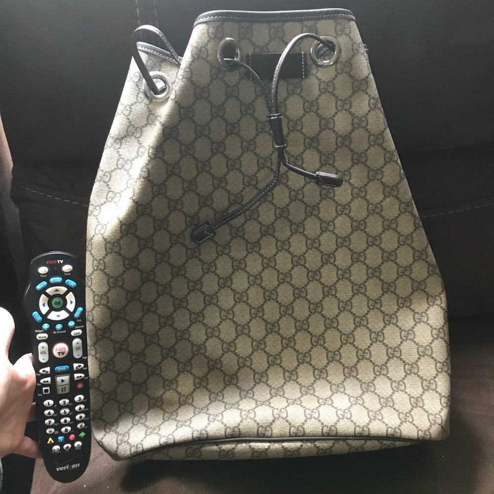 Gucci drawstring bucket backpack